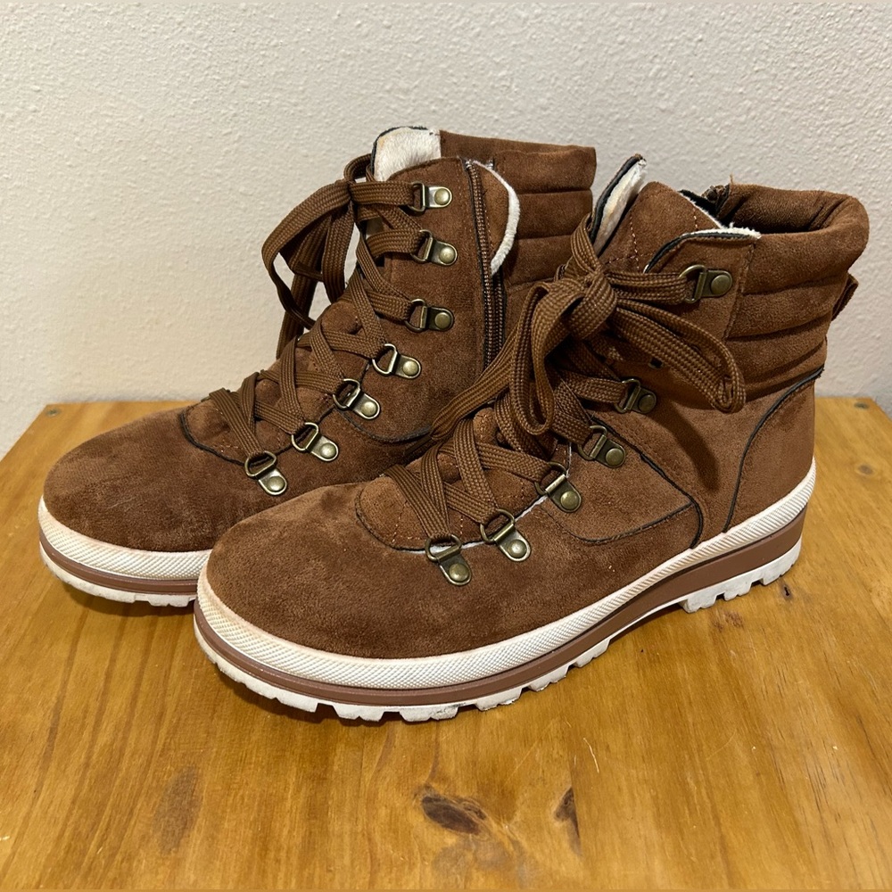 Lace Up Fur Boots